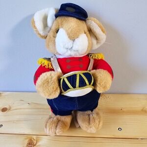 Ganz Little Cheeser‎ Mouse Plush Drummer Boy 1992 Red Blue Uniform Collectible